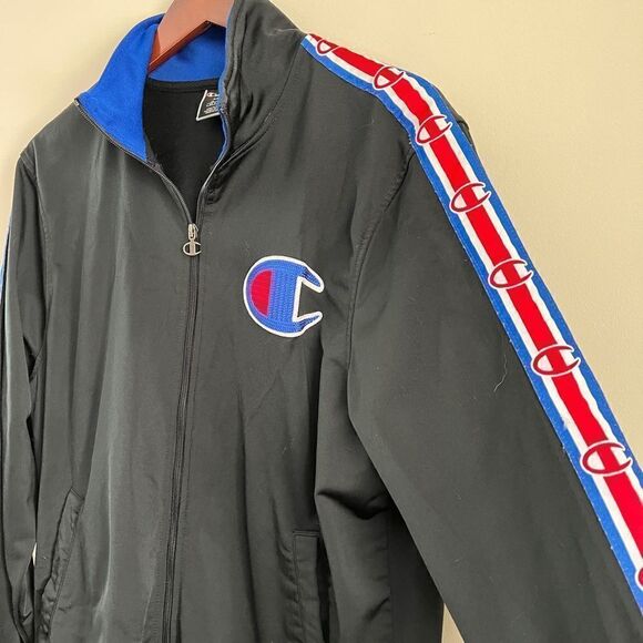 Champion C Logo Retro Track Zip Up Jacket | Size Large - Picture 6 of 10